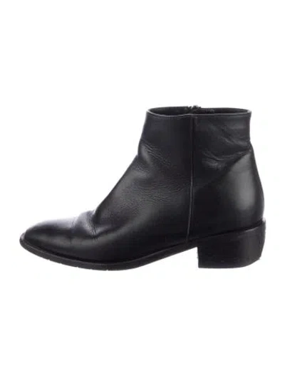 Pre-owned Aquatalia Leather Boots In Black