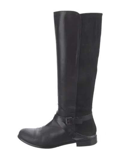 Pre-owned Aquatalia Leather Boots In Black