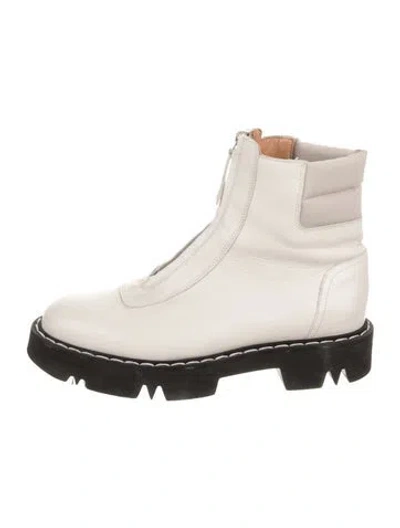 Pre-owned Aquatalia Leather Boots In Neutral