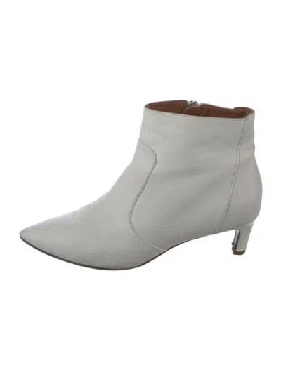 Pre-owned Aquatalia Leather Boots In White
