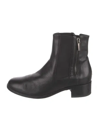 Pre-owned Aquatalia Leather Chelsea Boots In Black