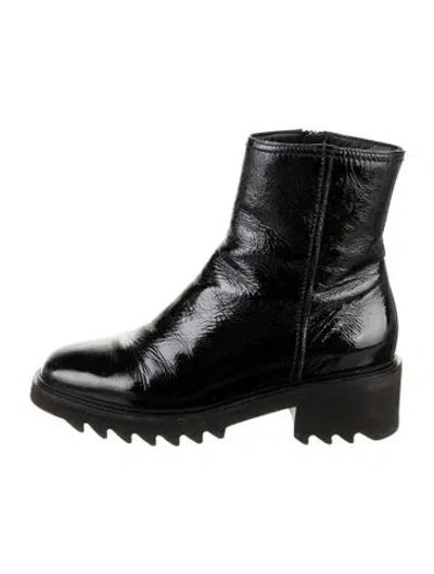 Pre-owned Aquatalia Leather Combat Boots In Black