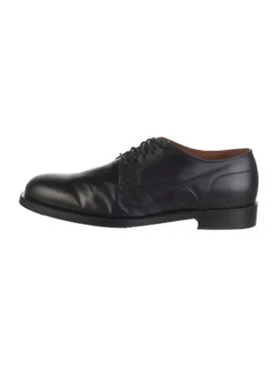 Pre-owned Aquatalia Leather Derby Shoes In Black