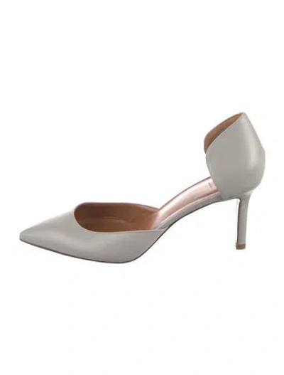Pre-owned Aquatalia Leather D'orsay Pumps In White