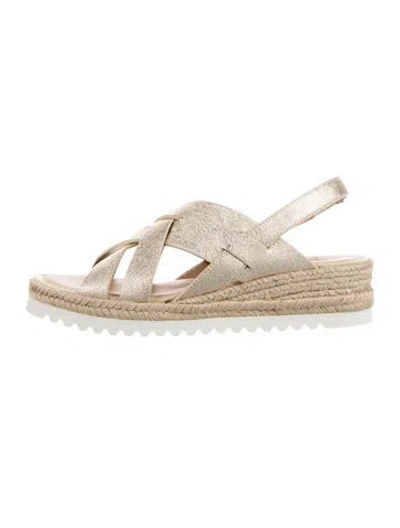 Pre-owned Aquatalia Leather Espadrilles In Neutral