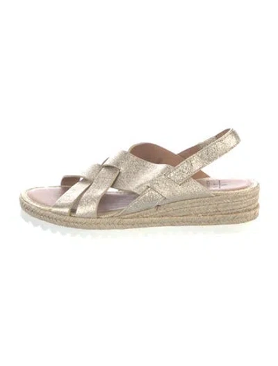 Pre-owned Aquatalia Leather Espadrilles In Neutrals