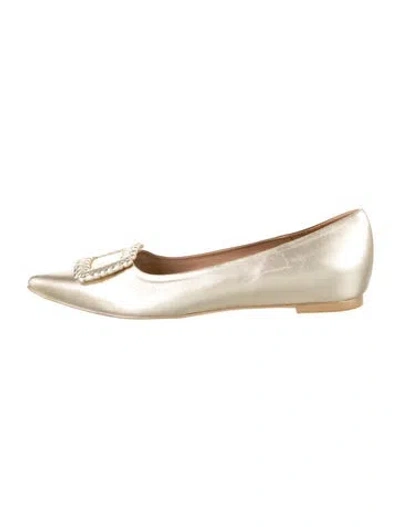 Pre-owned Aquatalia Leather Flats