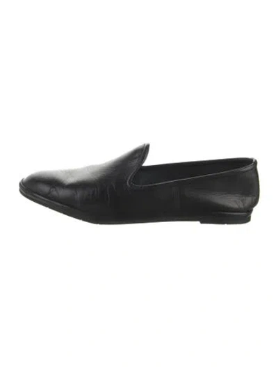 Pre-owned Aquatalia Leather Flats In Black