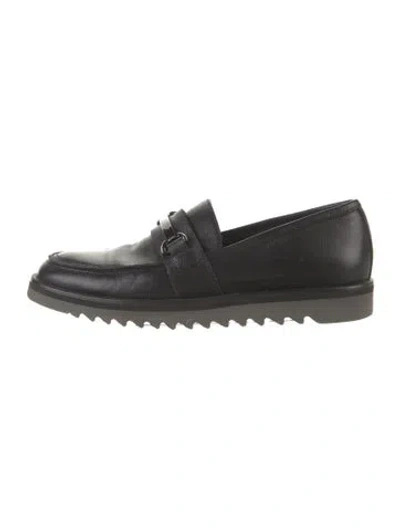 Pre-owned Aquatalia Leather Loafers In Black