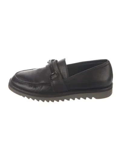 Pre-owned Aquatalia Leather Loafers In Black