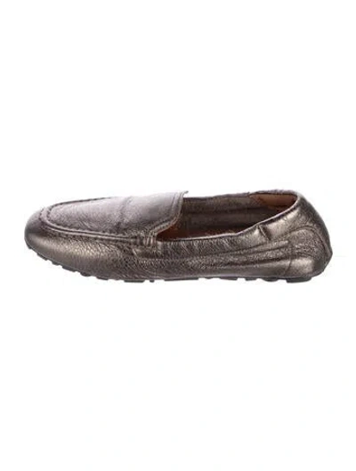 Pre-owned Aquatalia Leather Loafers In Brown