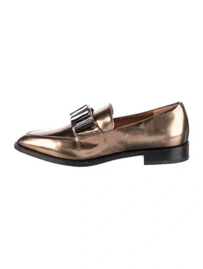 Pre-owned Aquatalia Leather Loafers In Brown