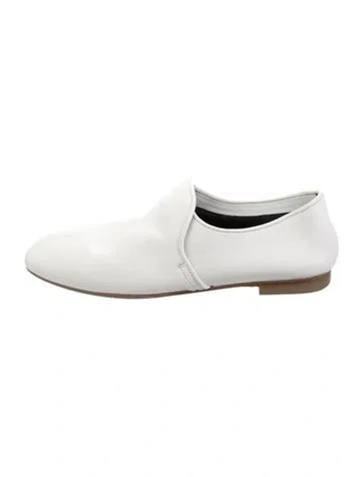 Pre-owned Aquatalia Leather Loafers In Silver