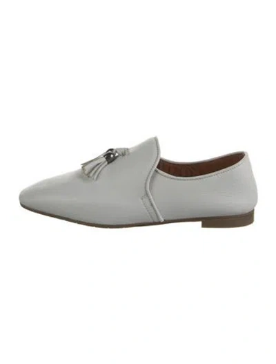 Pre-owned Aquatalia Leather Loafers In White