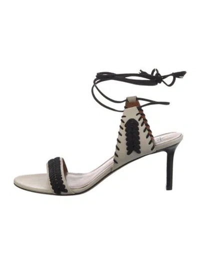 Pre-owned Aquatalia Leather Sandals In Neutral
