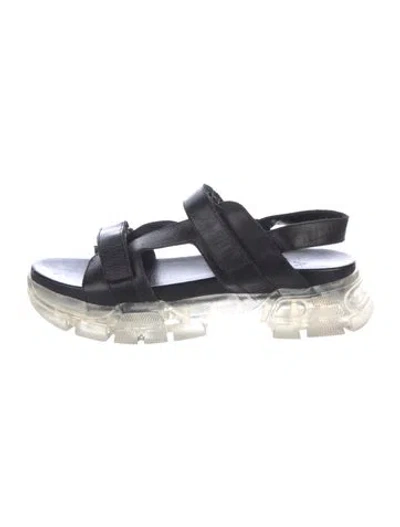 Pre-owned Aquatalia Leather Slingback Sandals In Blue
