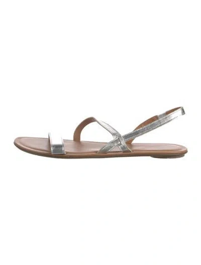 Pre-owned Aquatalia Leather Slingback Sandals In Multi