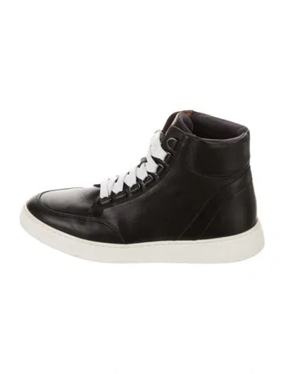 Pre-owned Aquatalia Leather Sneakers In Black