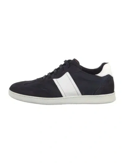 Pre-owned Aquatalia Leather Sneakers In Blue