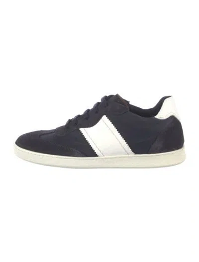 Pre-owned Aquatalia Leather Sneakers In Blue