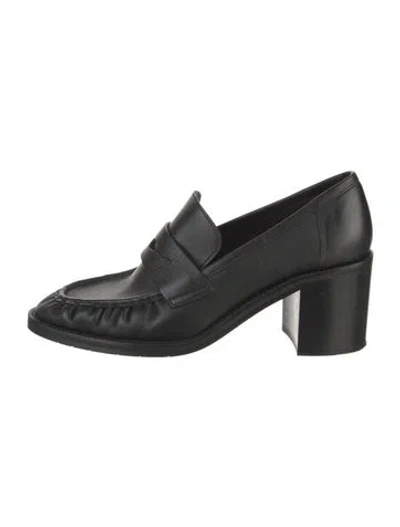 Pre-owned Aquatalia Leather Tassel Accents Pumps In Black