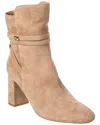 Aquatalia Linna Waterproof Suede Bootie In Nude