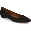 Aquatalia 'marcella' Weatherproof Ballerina Flat In Black Suede