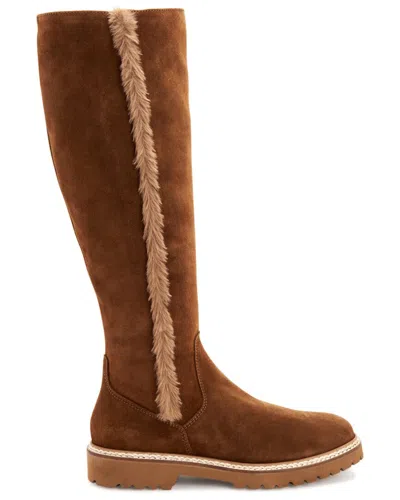 Aquatalia Marietta Weatherproof Suede Boot In Brown