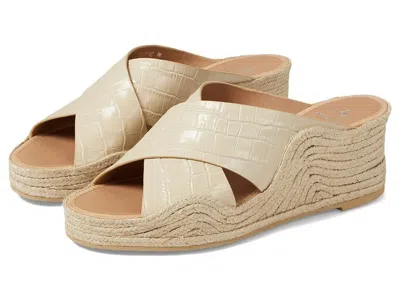 AQUATALIA AQUATALIA MARINA SANDALS WOMEN CREAM CROCO PRINT LEATHER WEDGE HEEL ZAP341
