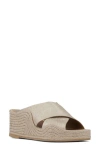 Aquatalia Marina Water Repellent Wedge Slide Sandal In Platino