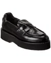 Aquatalia Malvina Weatherproof Leather Loafer In Black