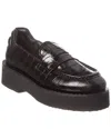 Aquatalia Malvina Weatherproof Leather Loafer In Black
