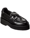 Aquatalia Marta Weatherproof Leather Loafer In Black