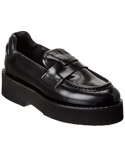 Aquatalia Marta Weatherproof Leather Loafer In Black