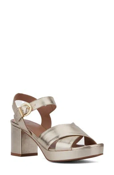 Aquatalia Mianna Platform Sandal In Metallic