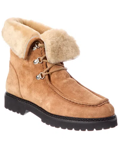 Aquatalia Mita Waterproof Suede Bootie In Brown