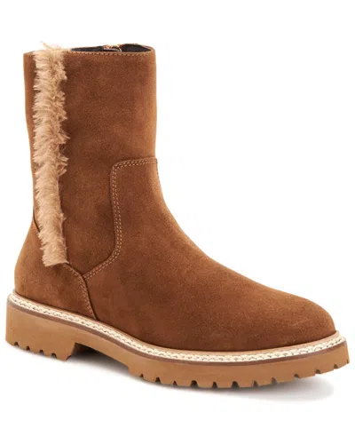 Aquatalia Myra Weatherproof Suede Boot In Brown