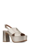 Aquatalia Nadina Platform Slingback Sandal In Silver
