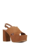 Aquatalia Nadina Platform Slingback Sandal In Whiskey