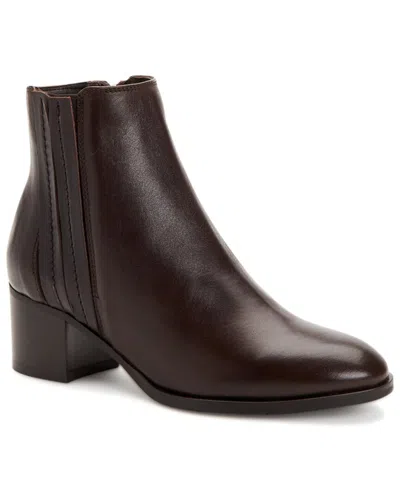 Aquatalia Naiya Weatherproof Leather Bootie In Brown