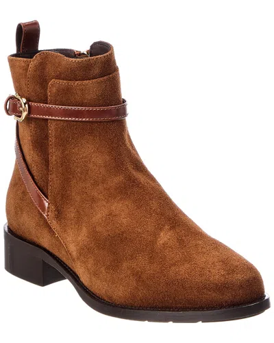 Aquatalia Nettie Suede Boot In Brandy Suede