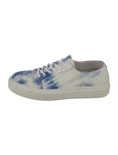 Pre-owned Aquatalia Nubuck Tie-dye Print Sneakers In Multi