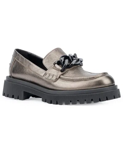 Aquatalia Olivianne Weatherproof Leather Loafer In Gold