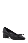 Aquatalia Palica Water Resistant Pointed Cap Toe Pump In Black