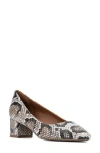 Aquatalia Pasha Weatherproof Snake Embossed Pointed Toe Pump In Animal Print