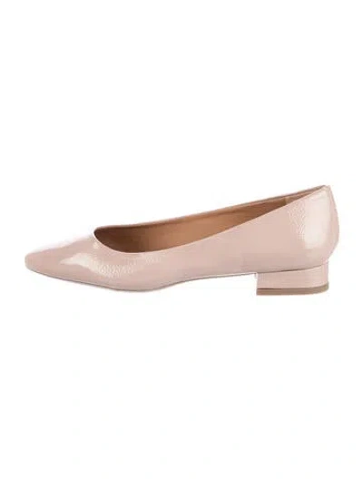 Pre-owned Aquatalia Patent Leather Flats In Neutrals