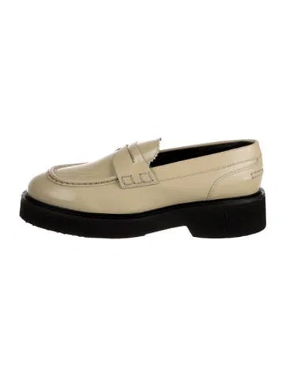 Pre-owned Aquatalia Patent Leather Loafers In Neutral