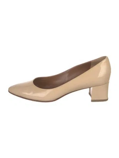 Pre-owned Aquatalia Patent Leather Pumps In Neutrals