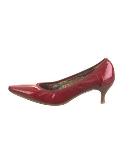 Pre-owned Aquatalia Patent Leather Pumps In Red