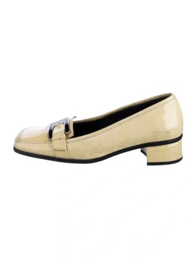 Pre-owned Aquatalia Patent Leather Pumps In Yellow